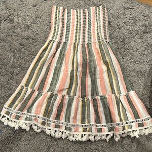 Strapless stripe dress Small